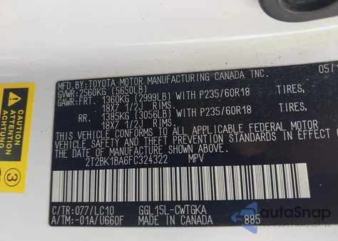 2015 Lexus Rx 350 from USA, damaged, VIN 2T2BK1BA6FC324322